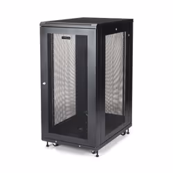 StarTech.com Armoire Rack Serveur 24U 19" - Profondeur Réglable (5-76,2cm/2-30") pour Équipement Réseau avec Roulettes, Gesti ...