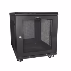 StarTech.com Armoire Rack pour Serveur 12U 19" - Profondeur Réglable (5-76,2cm/2-30") pour Équipement Réseau avec Roulettes,  ...
