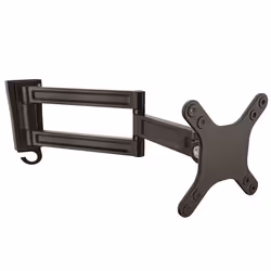 StarTech.com Bras d'écran à montage mural - Double pivot, 15 kg, 33 cm (13"), 68,6 cm (27"), 75 x 75 mm, 100 x 100 mm, Noir
