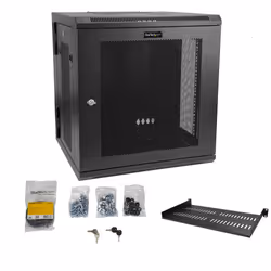 StarTech.com Rack serveur 12U à montage mural - Boîtier armoire serveur à charnières - Jusqu'à 50,8 cm de profondeur - Vue supplémentaire 8