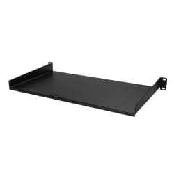 StarTech.com Étagère fixe 1U pour Montage en Rack de Serveur - Plateau Universel en Acier de 25,4cm de Profondeur pour Rack d'Équipement Audiovisuel/Réseau 19" - Capacité de Poids 20kg, Noir