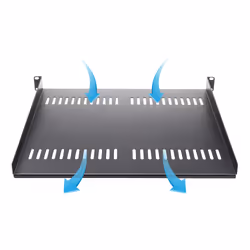 StarTech.com Étagère pour Rack de Serveur 1U - Plateau Cantilever Universel Ventilé pour Rack et Armoire d'Équipement Réseau 19" - Acier Haute Résistance - Capacité de Poids 20kg - Étagère de 40,6cm de Profondeur