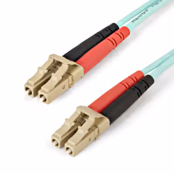 StarTech.com Câble Fibre Optique Multimode de 2m LC/UPC à LC/UPC OM4, Fibre Zipcord 50/125µm LOMMF/VCSEL, Réseaux 100G, Faibl ...