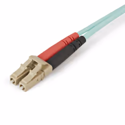 StarTech.com Câble Fibre Optique Multimode de 2m LC/UPC à LC/UPC OM4, Fibre Zipcord 50/125µm LOMMF/VCSEL, Réseaux 100G, Faible Perte d'Insertion, Cordon de Raccordement Fibre LSZH