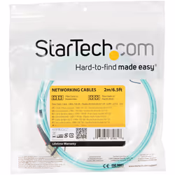 StarTech.com Câble Fibre Optique Multimode de 2m LC/UPC à LC/UPC OM4, Fibre Zipcord 50/125µm LOMMF/VCSEL, Réseaux 100G, Faible Perte d'Insertion, Cordon de Raccordement Fibre LSZH - Vue supplémentaire 5