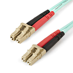 StarTech.com Câble Fibre Optique Multimode de 1m LC/UPC à LC/UPC OM4, Fibre Zipcord 50/125µm LOMMF/VCSEL, Réseaux 100G, Faible Perte d'Insertion, Cordon de Raccordement Fibre LSZH