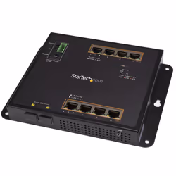 StarTech.com Switch Gigabit Ethernet géré à 8 ports PoE+ avec 2 connexions SFP - Fixation murale et accès en façade, Géré, L2 ...