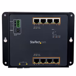 StarTech.com Switch Gigabit Ethernet géré à 8 ports PoE+ avec 2 connexions SFP - Fixation murale et accès en façade