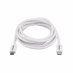 StarTech.com Câble Thunderbolt 3 de 2 m - 20 Gb/s - Compatible Thunderbolt, USB et DisplayPort - Blanc - Vue supplémentaire 4