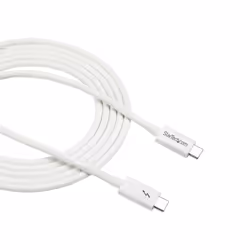 StarTech.com Câble Thunderbolt 3 de 2 m - 20 Gb/s - Compatible Thunderbolt, USB et DisplayPort - Blanc - Vue supplémentaire 5