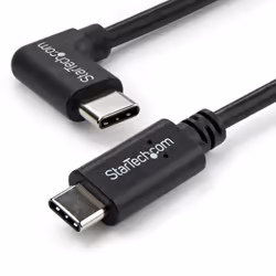StarTech.com Câble USB-C coudé à angle droit de 1 m - M/M - USB 2.0, 1 m, USB C, USB C, USB 2.0, 480 Mbit/s, Noir