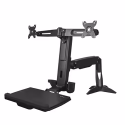 StarTech.com Support de bureau debout pour deux écrans, Noir, 61 cm (24"), 360°, 90°, 0 - 30°, 16 kg