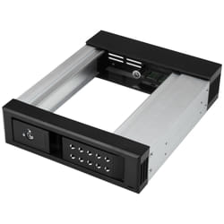 StarTech.com Rack disque dur 5,25" vers 3,5" avec échange à chaud - Backplane HDD / SSD SATA/SAS 3,5" - Sans tiroir - Aluminium