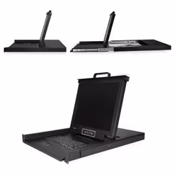 StarTech.com RKCONS1708K support d'ordinateurs 17" Acier Noir 1U