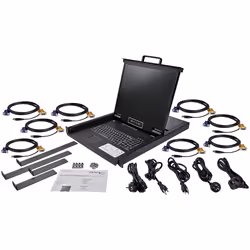 StarTech.com Console KVM à 8 ports à montage en rack pour rack de serveur - 19 pouces - 1U - Vue supplémentaire 6