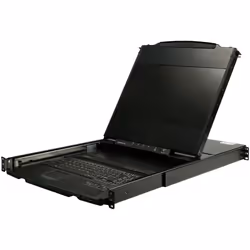 StarTech.com Console KVM à Montage en Rack à Deux Rails HD 1080p - Switch/Console KVM HD VGA à Port Unique - Écran LCD à Mont ...