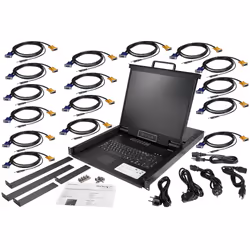 StarTech.com Console KVM à Montage Rack 16 ports avec Câbles de 1,82m - Switch KVM Intégré avec Écran LCD 19" - Tiroir LCD 1U Complet - KVM OSD - Durable 50,000 MTBF - Support USB + VGA - Vue supplémentaire 5
