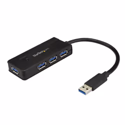 StarTech.com Hub USB 3.0 - Dock 4 Ports SuperSpeed 5Gbps avec Charge Rapide USB 3.2 Gen 1 Type-A pour PC Fixe/Portable - Alim ...