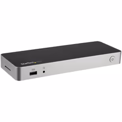 StarTech.com Station d'Accueil USB C - Double Écran HDMI &amp; DisplayPort 4K 30Hz - Dock USB Type-C pour PC Portable 60W PD, ...