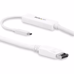 StarTech.com Câble adaptateur USB-C vers DisplayPort 4K 60 Hz de 3 m - Blanc, 3 m, USB Type-C, DisplayPort, Mâle, Mâle, Droit