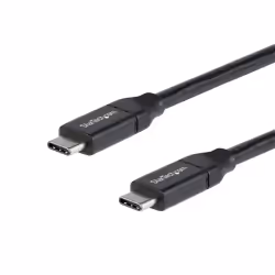 StarTech.com Câble USB-C vers USB-C avec Power Delivery 5A de 50 cm - USB 2.0 - Noir, 0,5 m, USB C, USB C, USB 2.0, 480 Mbit/ ...
