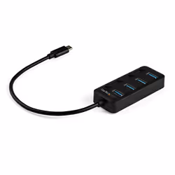 StarTech.com Hub USB 3.0 Type-C 4 Ports avec Commutateurs Individuels par Port (On/Off) - SuperSpeed USB 3.2 Gen 1 (5Gbps) - ...