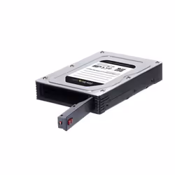 StarTech.com 25SATSAS35HD Obturateur de baie de lecteur 8,89 cm (3.5") Panneau de support Noir, Argent