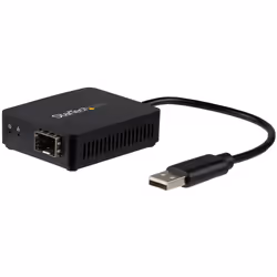 StarTech.com Adaptateur réseau USB 2.0 vers fibre optique avec SFP ouvert - USB vers Ethernet 10/100 Mbps, Avec fil, USB, Fib ...