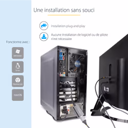 StarTech.com Adaptateur DVI vers DisplayPort avec alimentation USB - 1920 x 1200 - Vue supplémentaire 14