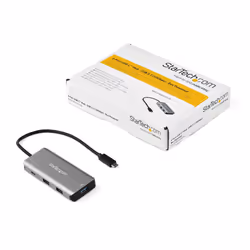 StarTech.com Hub USB-C 4 Ports - 3 Ports USB-A, 1 Port USB-C - HUB Adaptateur SuperSpeed Type C USB 3.2 Gen 2 (10Gbps) - Alimenté par bus USB - Hub Adaptateur USB-C vers USB compacte - Hub Portable - Aluminium - Vue supplémentaire 5