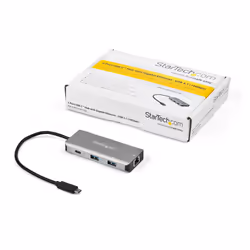StarTech.com Hub USB-C 3 Ports USB et 1 Port Gigabit Ethernet RJ45 - 2 Ports USB-A, 1 Port USB-C - HUB Adaptateur SuperSpeed Type C USB 3.2 Gen 2 (10Gbps) - Alimenté par bus USB - Aluminium - Compatible avec TB3 - Vue supplémentaire 5