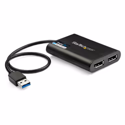 StarTech.com Adaptateur USB 3.0 vers double DisplayPort 4K 60 Hz, 3.2 Gen 1 (3.1 Gen 1), USB Type-A, Sortie de DisplayPorts, ...