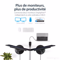StarTech.com Adaptateur USB 3.0 vers double DisplayPort 4K 60 Hz - Vue supplémentaire 8