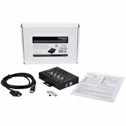 StarTech.com Hub Série 4 Ports USB vers RS232/RS485/RS422 - Convertisseur Industriel USB 2.0 vers DB9 - IP30 - Hub Série Métallique Montable sur Rail DIN - Protection ESD 15kV - Vue supplémentaire 5