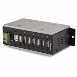 StarTech.com Multiprise USB 2.0 industrielle à 7 ports avec protection électrostatique (ESD) 15 kV, USB 2.0 Type-B, USB 2.0,  ...
