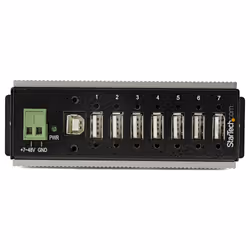 StarTech.com Multiprise USB 2.0 industrielle à 7 ports avec protection électrostatique (ESD) 15 kV