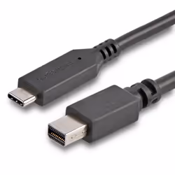 StarTech.com Câble adaptateur USB-C vers Mini DisplayPort 4K 60 Hz de 1,8 m en noir, 1,8 m, USB Type-C, Mini DisplayPort, Mâl ...