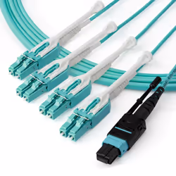 StarTech.com MPO8LCPL3M câble de fibre optique 3 m MPO/MTP 8x LC OM3 Couleur aqua - Vue supplémentaire 4
