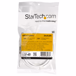 StarTech.com Câble USB-C vers USB-C avec Power Delivery 5A de 2 m - USB 2.0 - Blanc - Vue supplémentaire 4