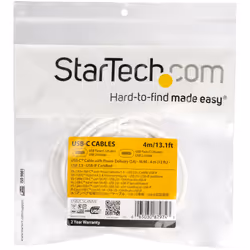 StarTech.com Câble USB-C vers USB-C avec Power Delivery 5A de 4 m - USB 2.0 - Blanc - Vue supplémentaire 4