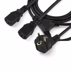 StarTech.com Câble d'alimentation PC - Cordon secteur en Y Schuko vers C13 de 2 m - Vue supplémentaire 4