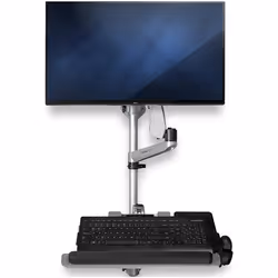 StarTech.com Poste de travail ergonomique réglable en hauteur à montage mural - 1 écran - Vue supplémentaire 4