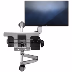 StarTech.com Poste de travail ergonomique réglable en hauteur à montage mural - 1 écran - Vue supplémentaire 6