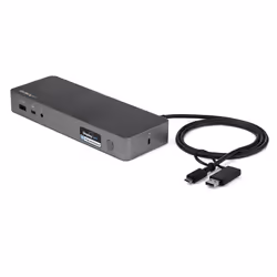 StarTech.com Dock Universel USB-C &amp; USB-A - Station d'Accueil Hybride à Double Écran 4K 60Hz HDMI &amp; Displayport - Hub USB 3.1 Gen 1 - GbE - 60W Power Delivery - Windows
