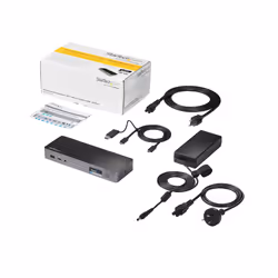 StarTech.com Dock Universel USB-C & USB-A - Station d'Accueil Hybride à Double Écran 4K 60Hz HDMI & Displayport - Hub USB 3.1 Gen 1 - GbE - 60W Power Delivery - Windows, Mac & Chrome - Vue supplémentaire 10