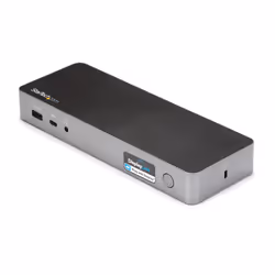 StarTech.com Dock Universel USB-C & USB-A - Station d'Accueil Hybride à Double Écran 4K 60Hz HDMI & Displayport - Hub USB 3.1 Gen 1 - GbE - 60W Power Delivery - Windows, Mac & Chrome