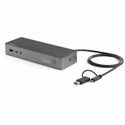 StarTech.com Station d'accueil USB Type-C/A à double affichage avec Power Delivery 100 W, Avec fil, USB 3.2 Gen 1 (3.1 Gen 1) ...