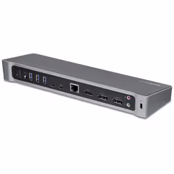 StarTech.com Station d'Accueil USB-C pour PC Portable 4K à Triple Écran avec Double DisplayPort et HDMI - 100W PD - USB-C, 4x USB-A Hub - USB 3.1 Gen 1 Type-C Dock - Windows et Mac