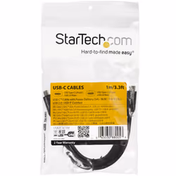 StarTech.com Câble USB-C vers USB-C avec Power Delivery 5A de 1 m - USB 2.0 - Noir - Vue supplémentaire 4