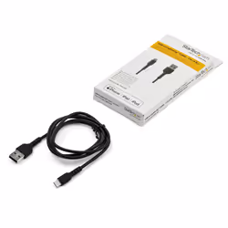 StarTech.com Câble USB-A vers Lightning Noir Robuste 1m - Câble de Charge/Synchronisation de Type A vers Lightning en Fibre Aramide - iPad/iPhone 12 - Certifié Apple MFi - Vue supplémentaire 6